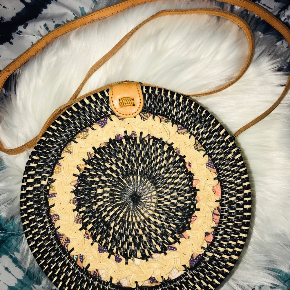 Amerii Rattan Bag (Medium)- Monochromia